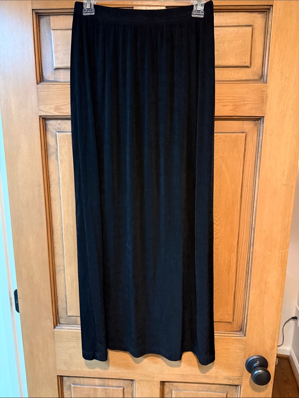 Classic Black Women's Maxi Skirt - Elastic Waist